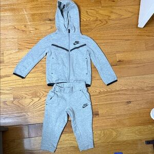 Nike Kids Light Gray Hoodie and Joggers Set